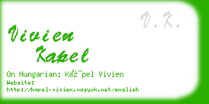 vivien kapel business card